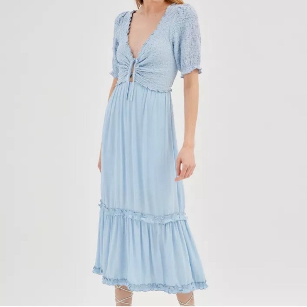 URBAN OUTFITTERS
Uo Picnic Time Midi Dress In baby blue